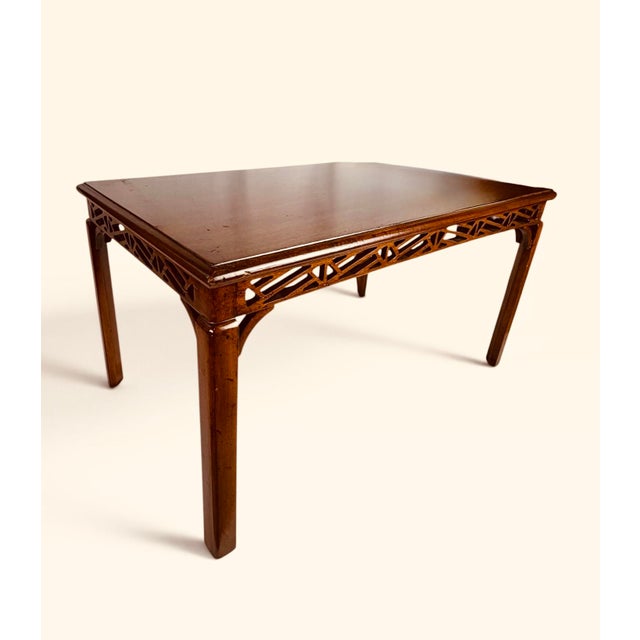 Mid Century Chinese Chippendale Fretwork Cocktail Table For Sale - Image 16 of 18