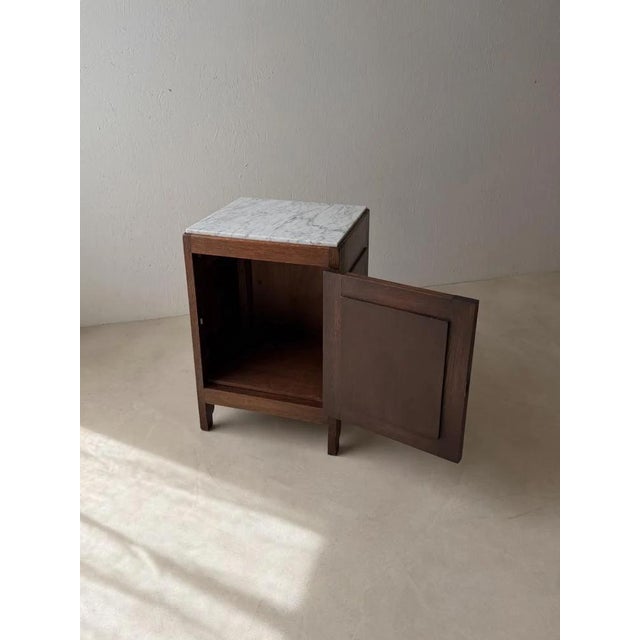 Art Deco Bedside Table with Marble Top For Sale - Image 5 of 16