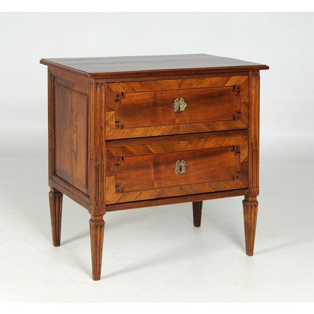 Brown Small Louis XVI Chest of Drawers, 1790 For Sale - Image 8 of 13