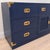 Beautiful vintage solid wood Dixie campaign dresser professionally refinished in custom rich navy blue complemented by...