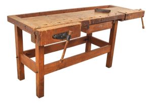 Vintage Carpenters Workbench in Beech from Nooitgedagt, 1950s