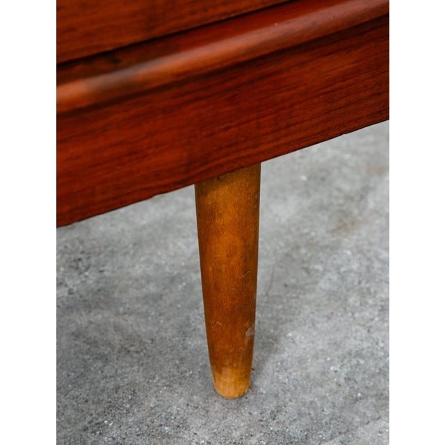 Mid Century Danish Modern Chest of Drawers Dresser Teak Vintage Locking 5 MCM For Sale - Image 10 of 12