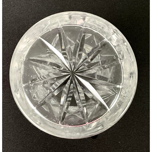 Glass 1970s Modern Cut Glass Vase For Sale - Image 7 of 8