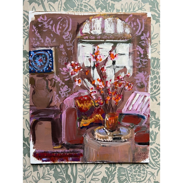 A delightful and colorful work of art, this painting is not too small, and not too large. "Branches" has expressive...