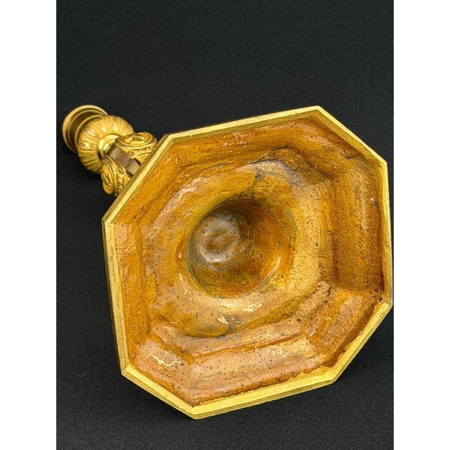 French Empire Ormolu Candlestick with Classical Portrait Medallions For Sale - Image 9 of 10