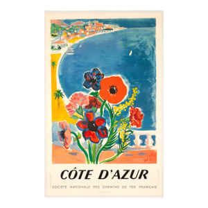 Cote d'Azur French Railways Poster by Tal