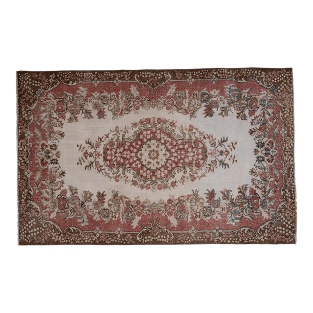 Vintage Turkish Sparta Rug With Traditional Style and Light Colors 5'10'' X 9'1'' For Sale