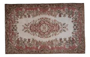 Vintage Turkish Sparta Rug With Traditional Style and Light Colors 5'10'' X 9'1''