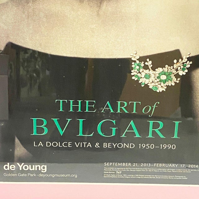 Modern The Art Bulgari ~ La Dolce Vita and Beyond 1950 – 1990 Gallery Poster Framed For Sale - Image 3 of 4