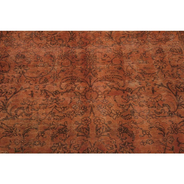 1980s Vintage Retro No Pile Rust/Brown Wool Rug - 8'0'' X 11'2'' For Sale - Image 5 of 10
