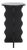 Lilith Wavy Accent Table in Matte Black For Sale