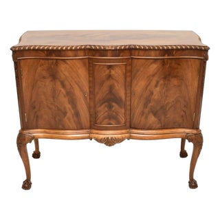 Chippendale Serpentine Cabinet, 1900s For Sale