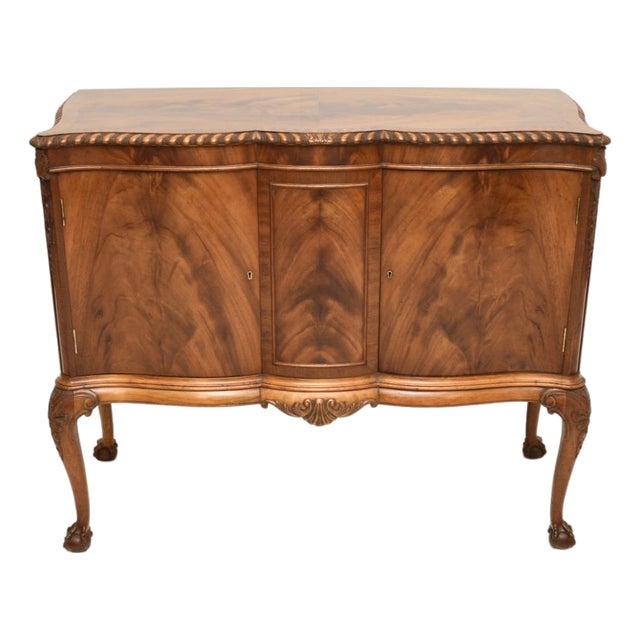 Chippendale Serpentine Cabinet, 1900s For Sale