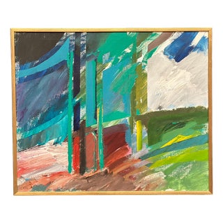 Carl Köhler, Abstract Motif, 1960s, Oil on Canvas, Framed For Sale