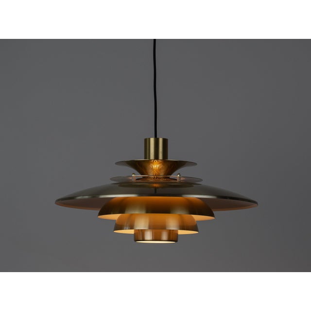 Vintage Danish Verona Hanging Lamp by Kurt Wiborg for Jeka, 1980s For Sale - Image 3 of 12