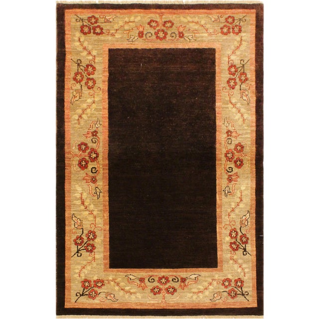 Brown 1990s Shabby Chic Gabbeh Brown/Tan Wool Rug - 3'11 X 5'10 For Sale - Image 8 of 8