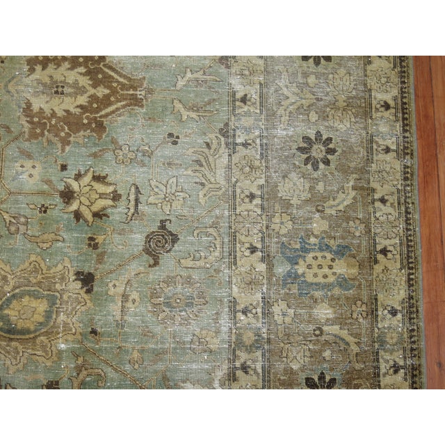 Mint Green Tabriz Rug 9'5'' X 12'9'' Chairish