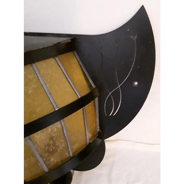 Black Brutalist Black Bat-Shaped Wall Lamps in Steel, 1980s, Set of 2 For Sale - Image 8 of 17