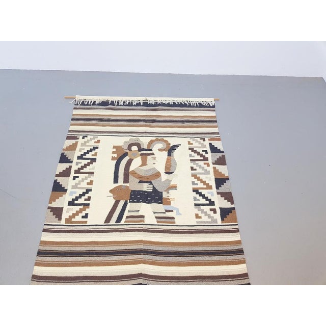 Brown Vintage Bohemian Kilim Wall Hanging Rug, 1970s For Sale - Image 8 of 12