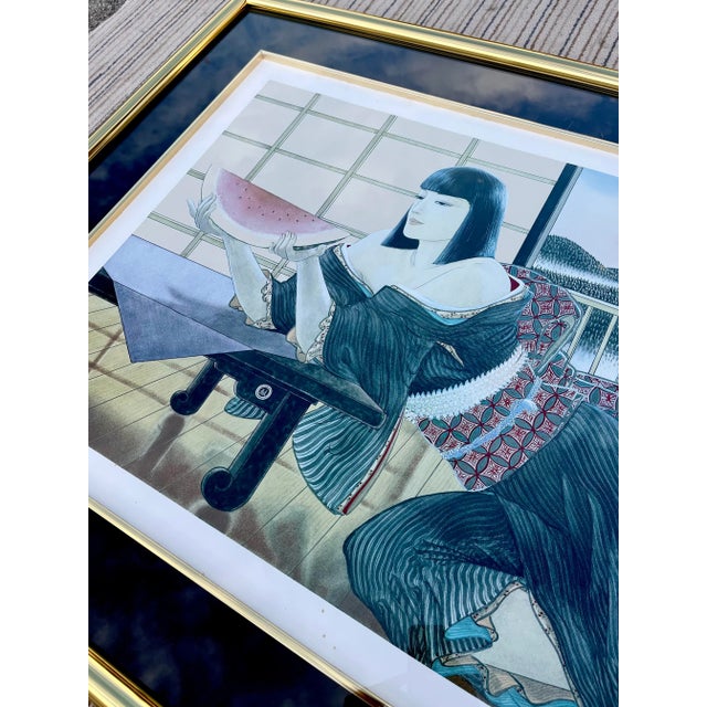 Metal Vintage Muramasa Kudo, Watermelon, Printer Proof Screenprint, Signed and Numbered in Pencil. For Sale - Image 7 of 13