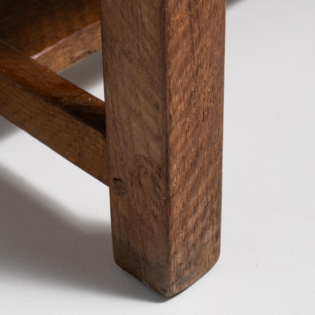 1970-1979 France Honey Oak Single-Drawer Side Table For Sale - Image 11 of 11