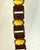 Amber Czech Art Deco Bezel Set Citrine Amber Glass Panel Bracelet Signed Antique For Sale - Image 8 of 9
