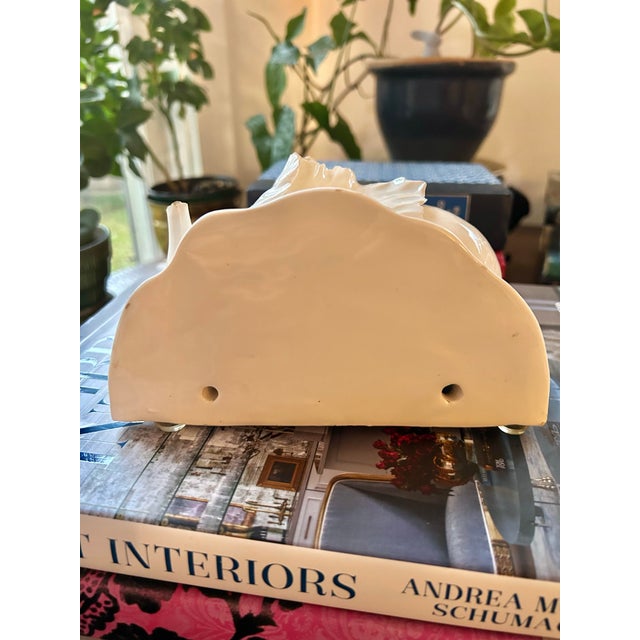 Ceramic Vintage Capodimonte Style Blanc De Chine Ceramic Wall Bracket For Sale - Image 7 of 12