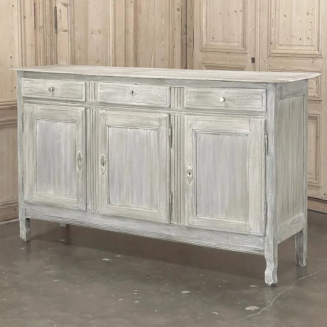18th Century Country French Whitewashed Buffet ~ Enfilade is the ideal choice for a tailored, casual decor with the warmth...