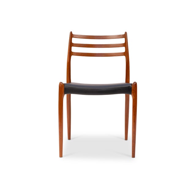 Mid-Century Modern Vintage Niels Otto Møller 78 Dining Chairs in Solid Teak Set of 4 For Sale - Image 3 of 10
