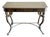 Vintage Egyptian Revival Leather Top Console Table Desk With Winged Woman Caryatid Sphinx Base For Sale