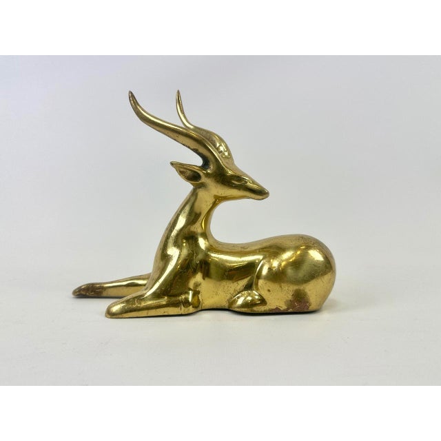 Vintage Brass Gazelle Figurine, 1970s For Sale - Image 13 of 13