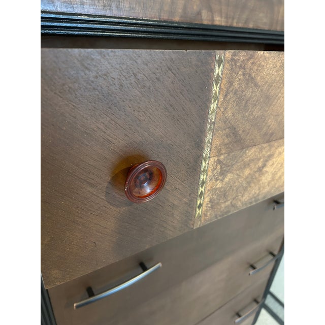 1930s Atributed to Webb Furniture Co Art Deco Waterfall Edged Chest of Drawers For Sale In Midland, TX - Image 6 of 7