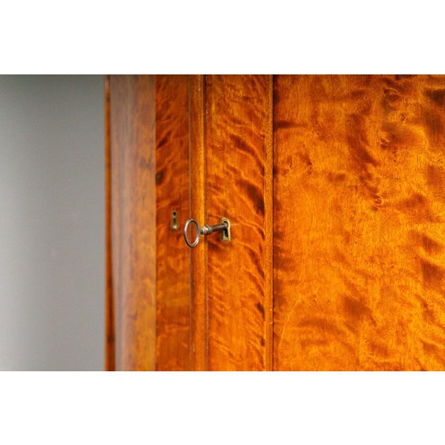 19th Century Biedermeier Corner Cabinet in Birch For Sale - Image 17 of 18