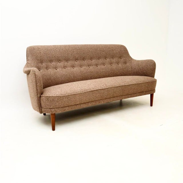 Brown Vintage Swedish Samsas Sofa attributed to Carl Malmsten, 1960 For Sale - Image 8 of 8