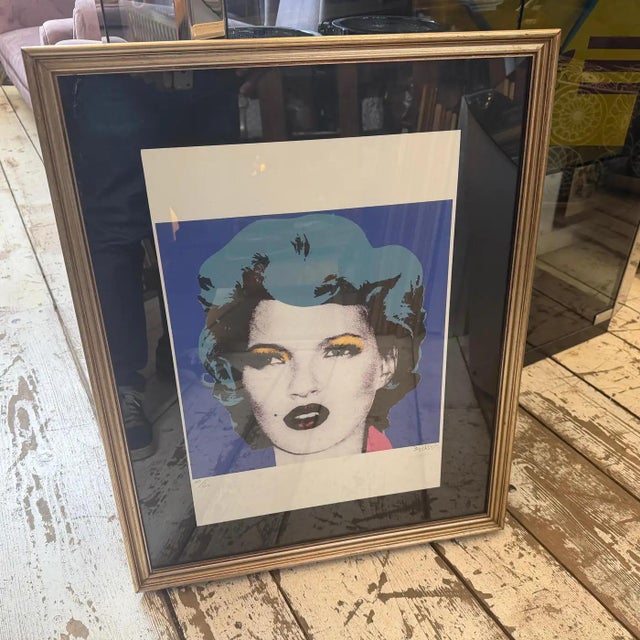 21st Century Framed Kate Moss 30/60 Numbered Lithography by Banksy For Sale - Image 10 of 12