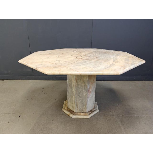 Italian Octagonal Marble Dining Table, 1970s For Sale - Image 10 of 14