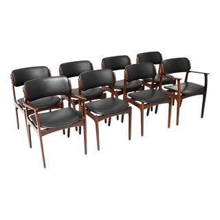 Vintage Danish Dining Chairs from Erik Buch, 1960s, Set of 8 For Sale