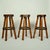 1970s Bar Stools in Burr Wood, 1970s, Set of 3 For Sale - Image 5 of 18