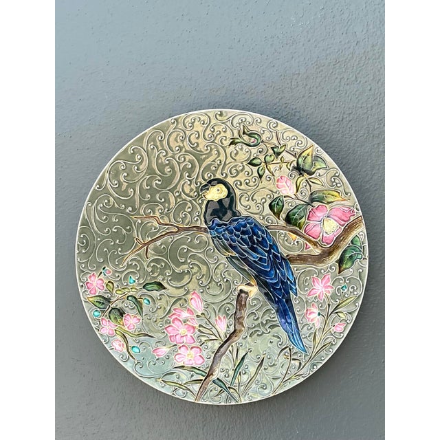 Late 20th Century Vintage Shutz Chiil Glazed Ceramic Wall Plates - Set of 2 For Sale - Image 5 of 12