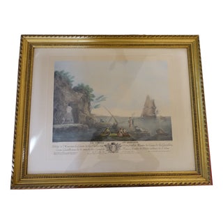 Le Gouaz, Landscape Composition, 1800s, Engravings, Framed, Set of 2 For Sale