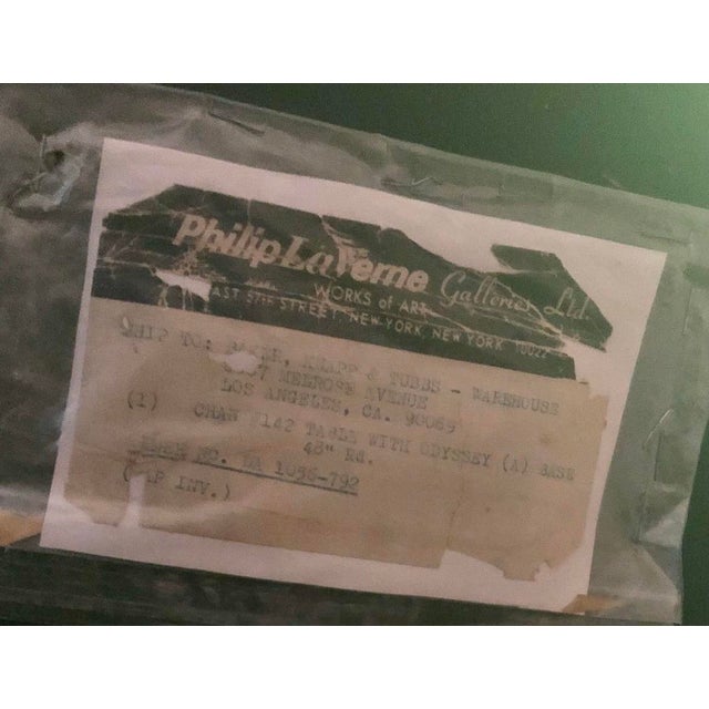 1960s "Chan" Etched Bronze Table by Philip and Kelvin LaVerne With Papers For Sale In Los Angeles - Image 6 of 7