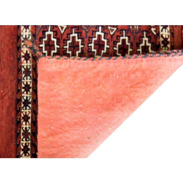 Tribal Early 20th Century Persian Yamut Bag Face Rug For Sale - Image 3 of 14