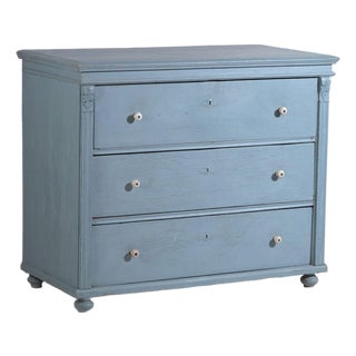 Antique Blue Chest of Drawers by Amaru For Sale