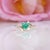 2020s Colombian Emerald Estate Ring in Solid 10k Gold - Heart Shaped, 6x5.5mm, Size 6.75 For Sale - Image 5 of 9