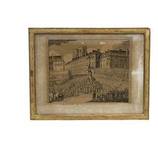 Logerot, Ceremony of the Planting of the Cross, 1817, Engraving, Framed For Sale