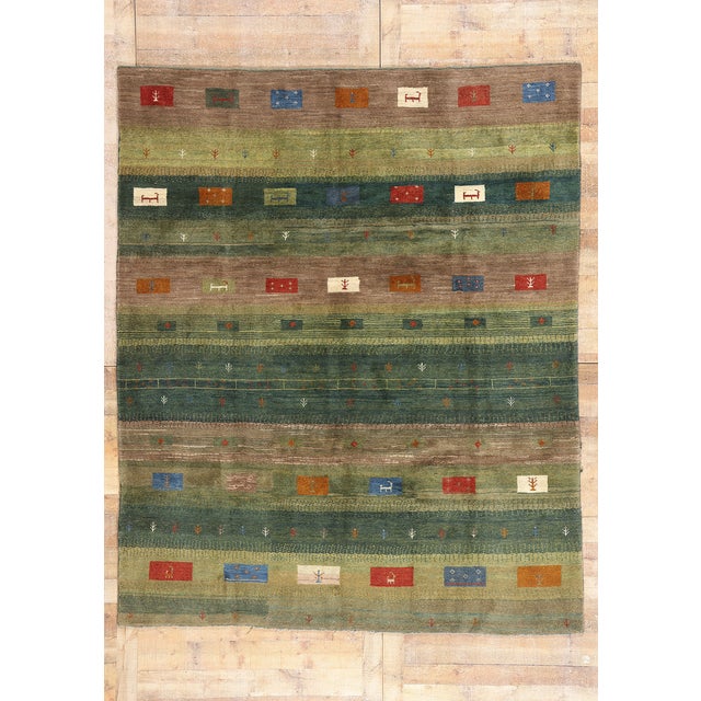 Vintage Persian Gabbeh Rug, 07'07 X 09'03 For Sale - Image 10 of 10