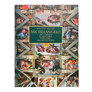" Michaelangelo : Complete Sculpture, Painting, Architecture " Vintage 1988 1st Edtn Extra Large Landmark Volume Hardcover Renaissance Art Book For Sale