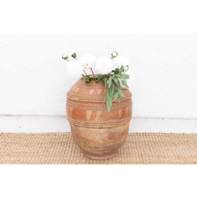 Terra Cotta Large 23" Tribal Clay Vessel For Sale - Image 8 of 8