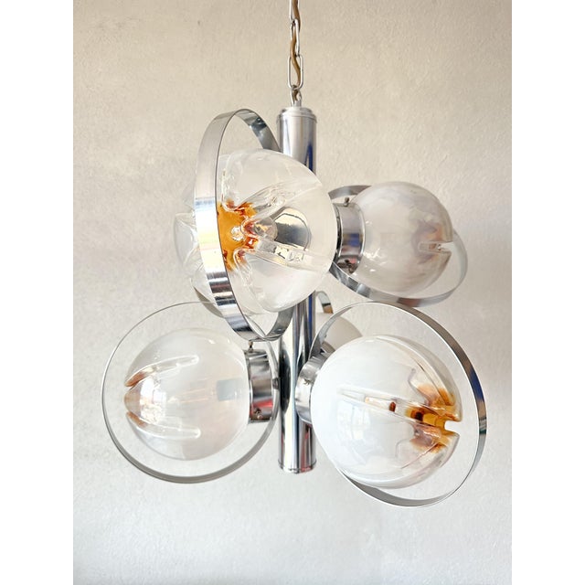Mid-Century Modern Vintage Sputnik Light from Mazegga, 1970s For Sale - Image 3 of 17