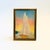 A small vintage painting on board of a colorful geyser. Signed on the bottom. Framed in a brass frame with velvet backing....
